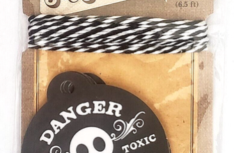 HAMPTON ART Vintologie JAR JEWELRY Danger Treats Tags & Twine (6.5 ft) – 6 Tags