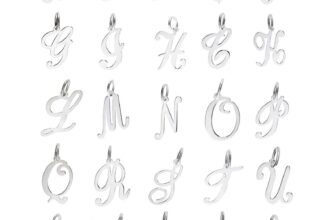 925 Sterling Silver Pendant Alphabet Initial Charm Large Script Letter A-Z Gift
