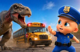 🔴 LIVE: Giant T-Rex Escapes! Baby Police Rescue the City | Dinosaur Stories for Kids