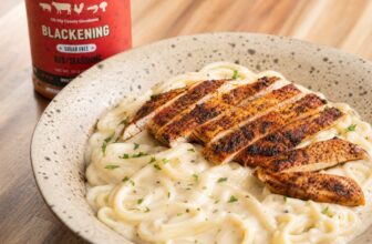 Blackened Chicken Alfredo with Fettuccine