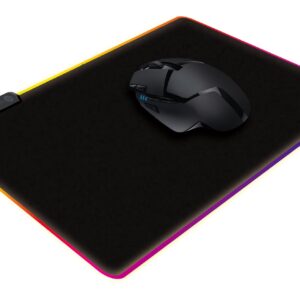 Varr Pro Gaming Mouse Pad with LED Edge Lighting, 250x300x4mm, Black, Optimised for optical and laser Gaming-grade mice, USB-A connection, Boxed
