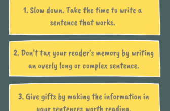 4 great tips for writing sentences