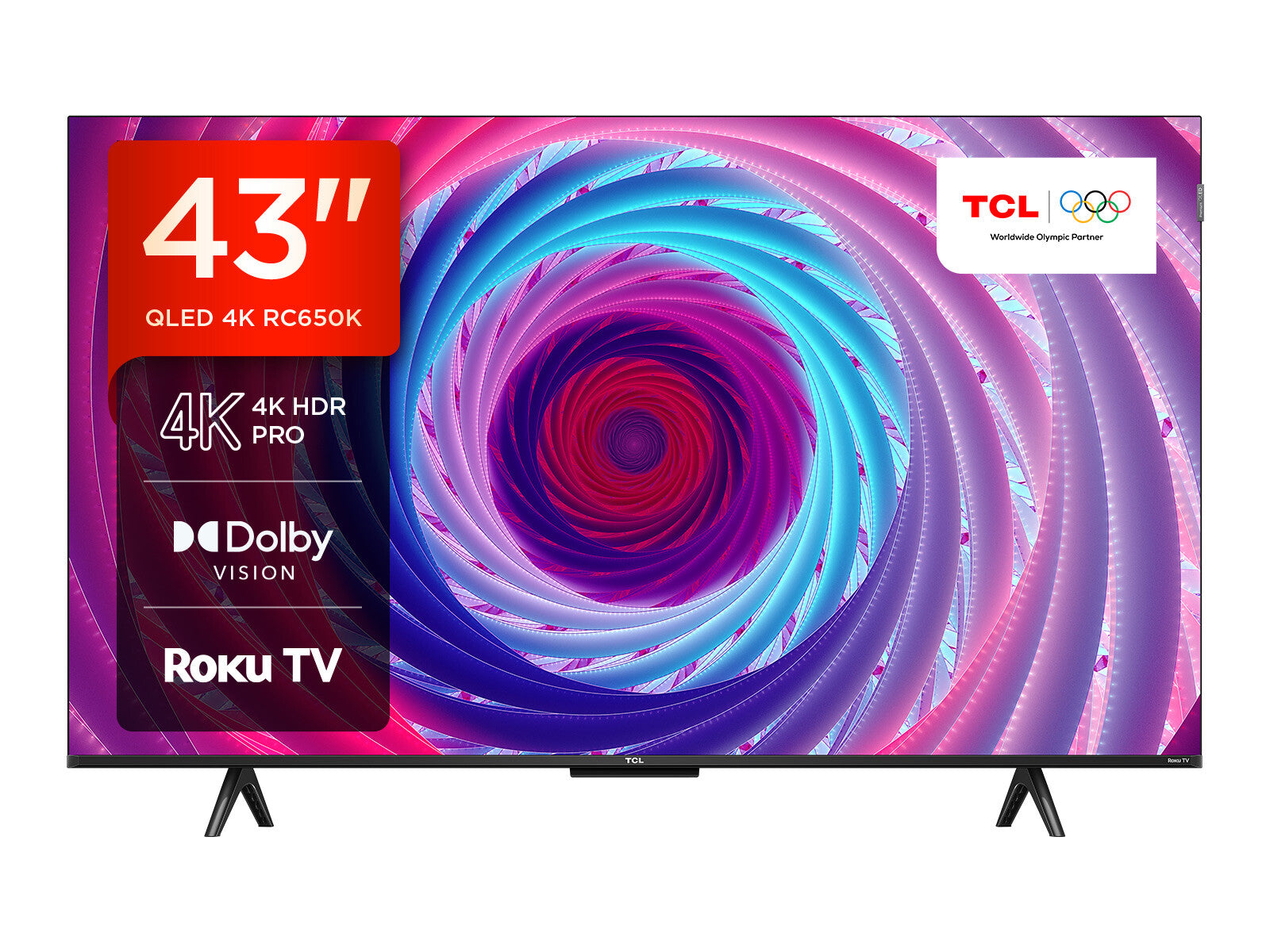 TCL 43RC650K TV 109.2 cm (43") 4K Ultra HD Smart TV Wi-Fi Titanium