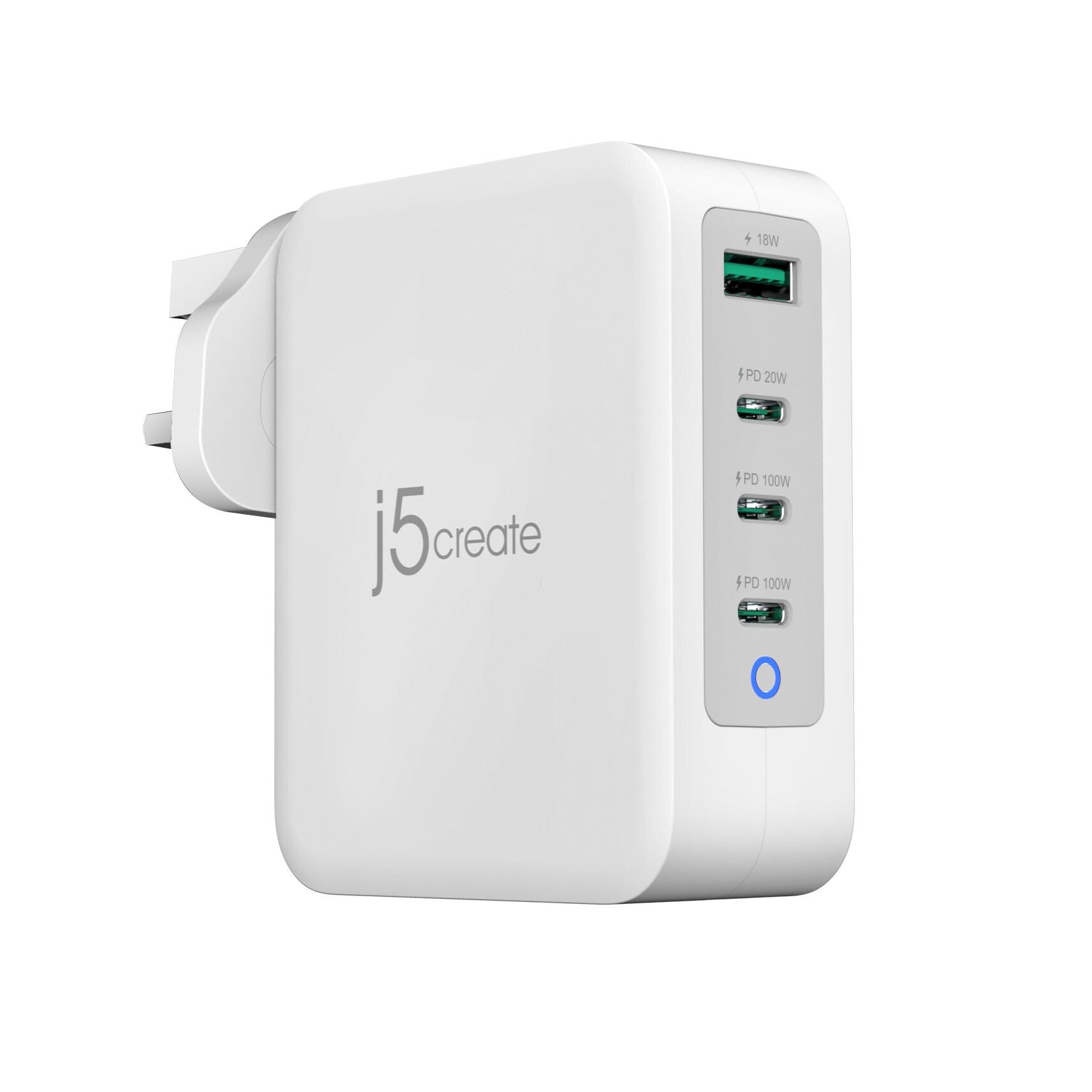 j5create JUP43130F-FN 130W GaN USB-C® 4-Port Charger – UK