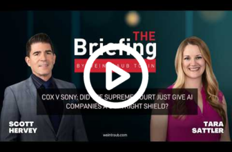 The Briefing: Cox v Sony: Did the Supreme Court Just Give AI Companies a Copyright Shield?