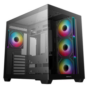 DeepCool CG530 4F Dual Chamber Mid-Tower ATX PC Case – Black