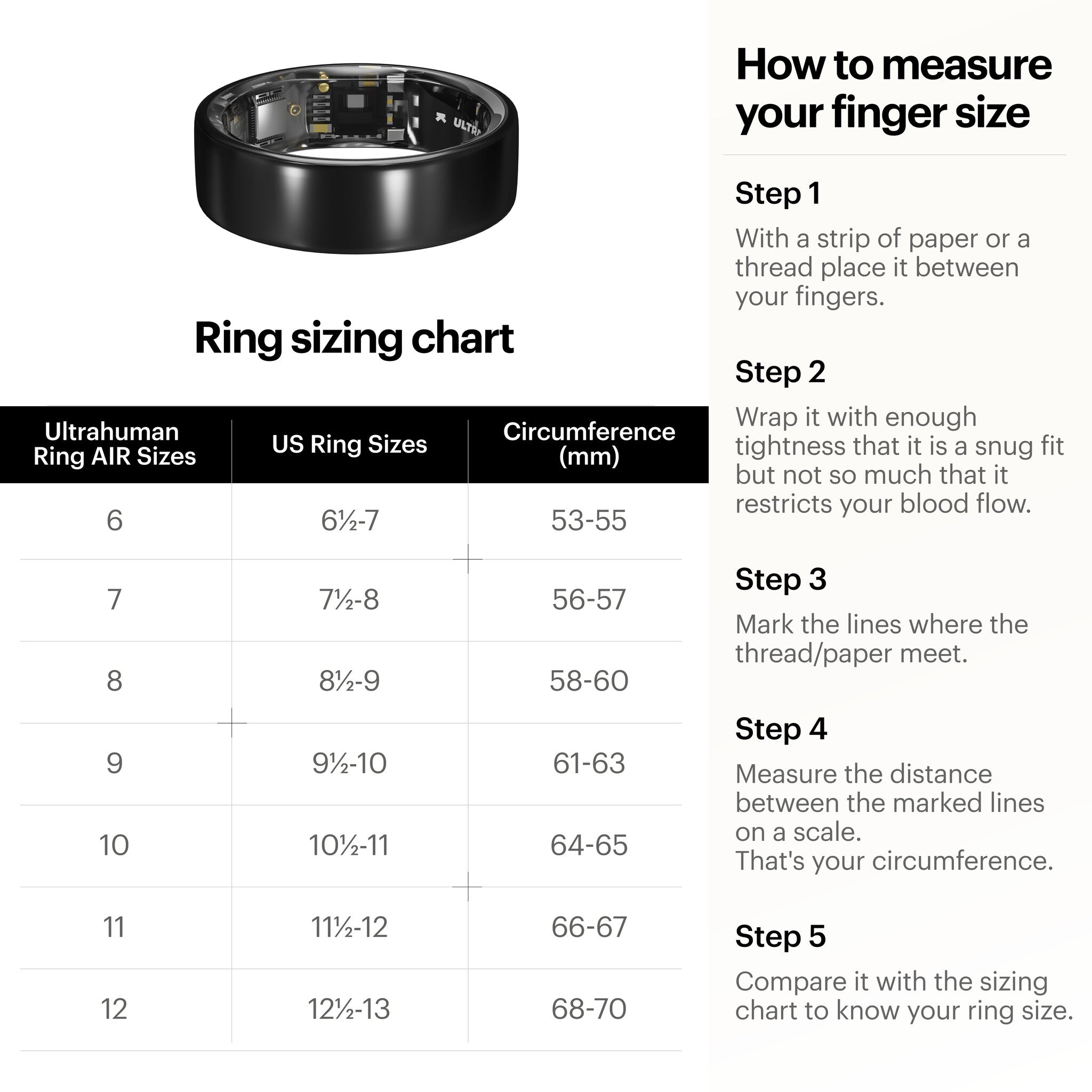 Ultrahuman Ring Air- Size-05- Natural Titanium