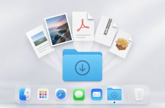 How to restore fan view on Mac downloads folder