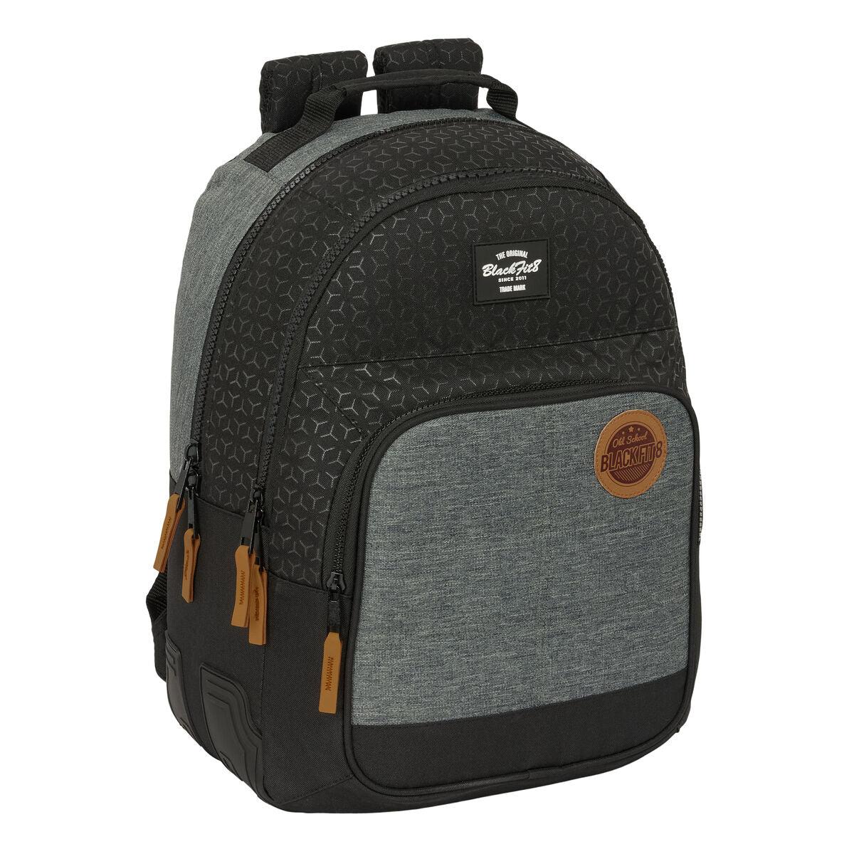 School Bag BlackFit8 Old school Black Grey 32 x 42 x 15 cm