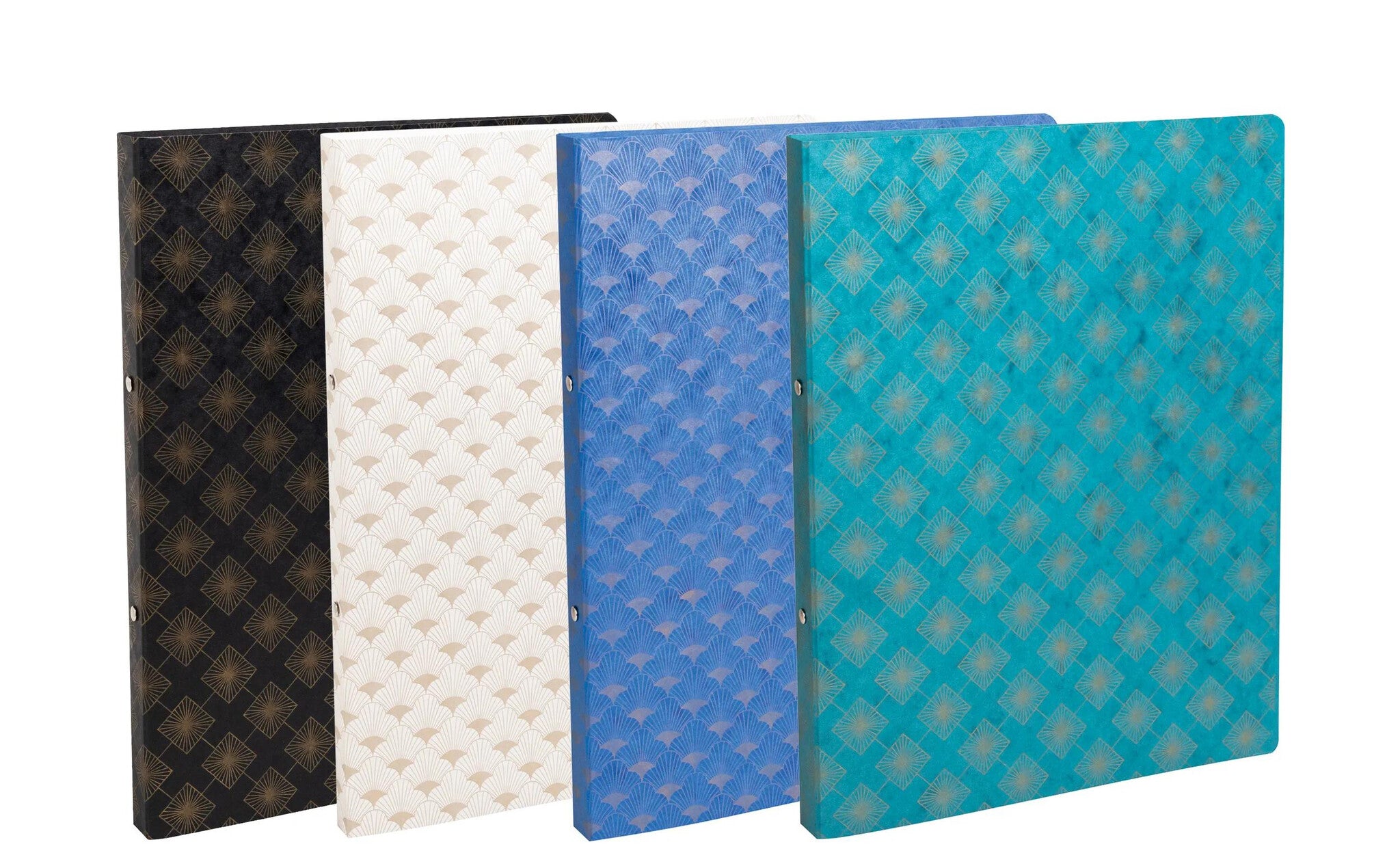 Exacompta Neo Deco ring binder A4 Black, Blue, Turquoise, White