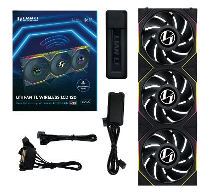 Lian Li 12TLLCD1W3B computer cooling system Computer case Fan 12 cm Black