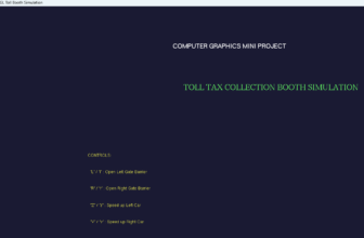 Toll Tax Collection Computer Graphics Project in OpenGL