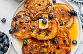 Fluffy Blueberry Pancake Recipe (Made with Buttermilk)