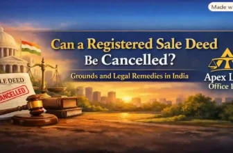 Can a Registered Sale Deed Be Cancelled? Grounds and Legal Remedies in India | Apex Law Office LLP: Appellate Lawyers