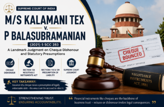 CASE COMMENT: M/S KALAMANI TEX v. P BALASUBRAMANIAN