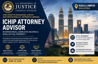 U.S Attorney Job / Malaysia / How To Apply (Salary: Up to $172,727 per year)