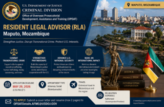 Resident Legal Advisor Job, Maputo, Mozambique / How To Apply (Salary: Up to $172,727 per year)