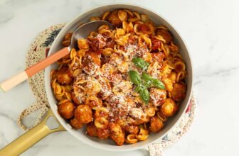Chicken Meatball Pasta – Yummy Toddler Food