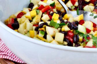Roasted Corn and Sweet Pepper Chopped Salad with Tomatoes, Black Beans, and Summer Squash