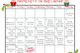 Elf on the Shelf Ideas & Parents Printable Calendar