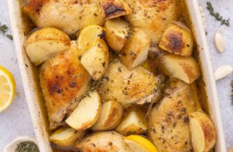 Baked Greek Chicken and Potatoes