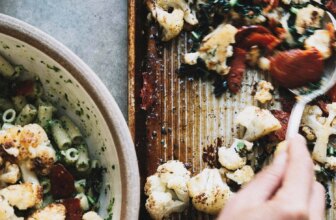 PASTA WITH ROASTED CAULIFLOWER, CHORIZO + WINTER PESTO — Sprouted Kitchen