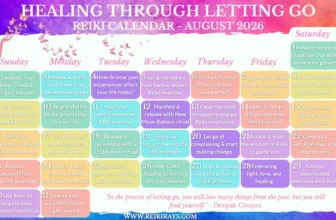 Healing Through Letting Go – Reiki Calendar August 2026 – Reiki Rays