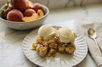 Joanna Gaines Skillet Peach Cobbler
