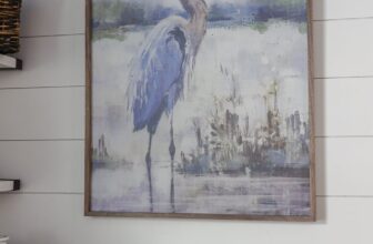 Laundry Room Update #2 (stained wood countertop, art and hardware)