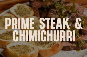 Prime Grilled Steaks with Smoked Chimichurri and Crispy Herb Bread