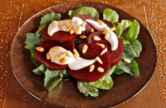Tahini Beet Salad with Pine Nuts