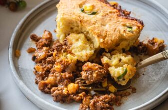 Tamale Pie with Jalapeno Cornbread Crust