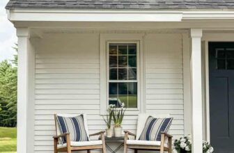 A Simple Summer Front Porch with Classic New England Style