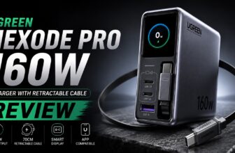UGREEN Nexode Pro 160W Charger With Retractable Cable Review: Smart Display, 140W USB-C & App Support