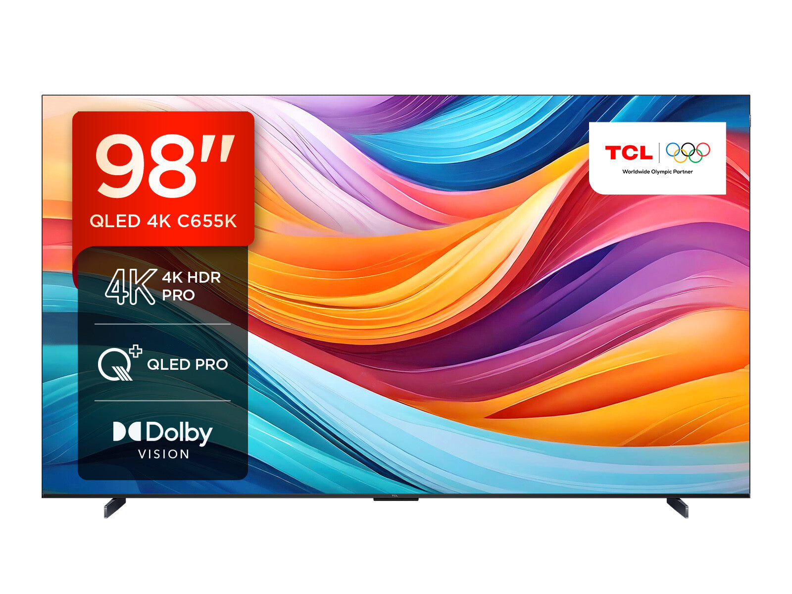 TCL 98C655K TV 2.49 m (98") 4K Ultra HD Smart TV Wi-Fi Black 450 cd/m²