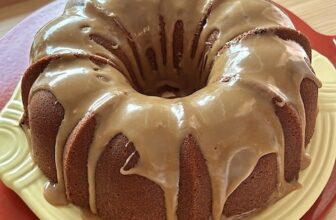 Brown Sugar Pound Cake with frosting –  this is an awesome cake!