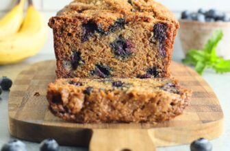 Blueberry Banana Bread with Crunchy Sugar Topping