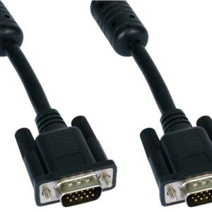 Cables Direct SVGA, 2m, M-M VGA cable VGA (D-Sub) Black
