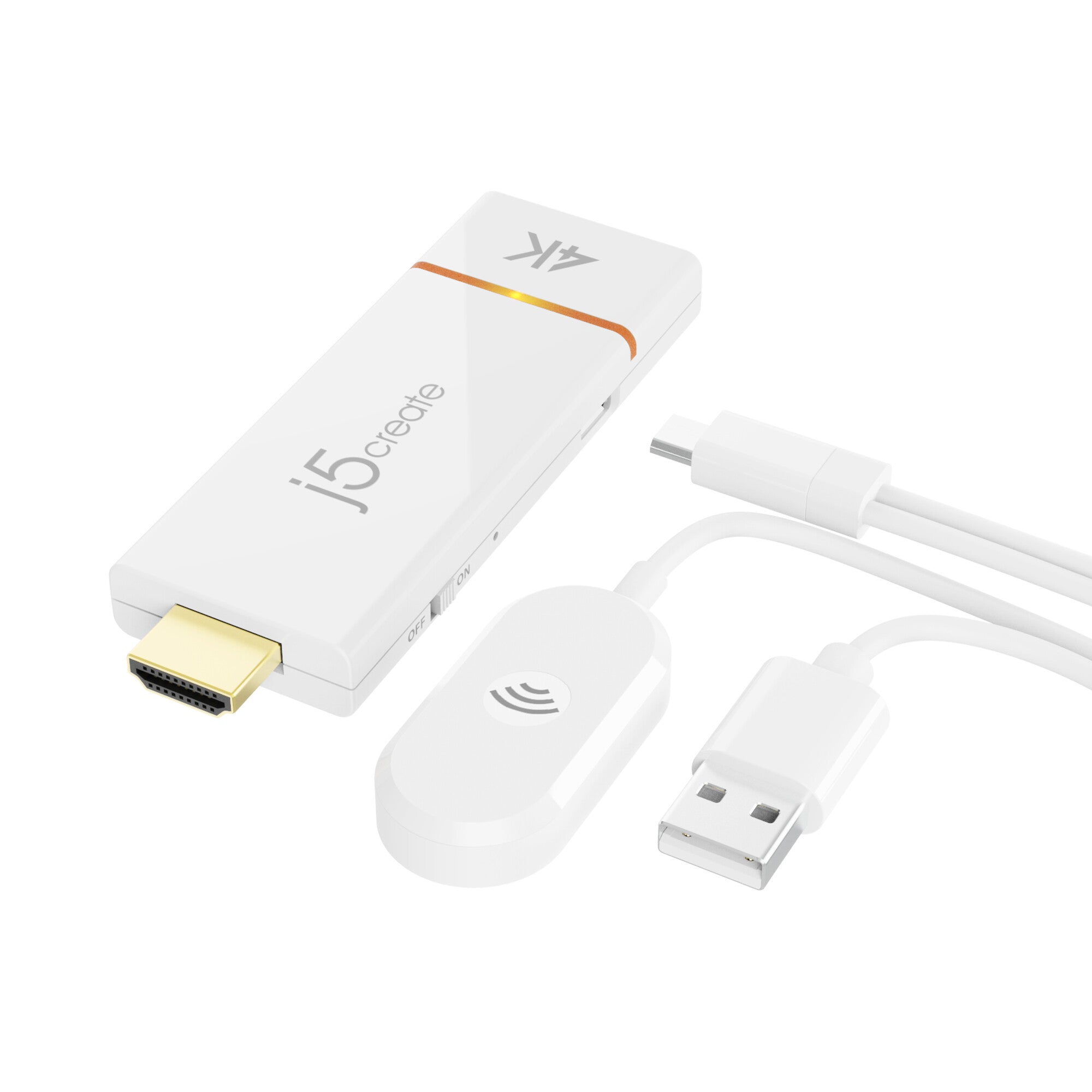 j5create ScreenCast 4k Wireless Display Adapter Receiver – Mirrors Phone, Tablet, Laptop to HDTV – Compatible with MiraCast, AirPlay, Android, Windows 10 PC, iOS, iPhone, Tablet (JVAW76)