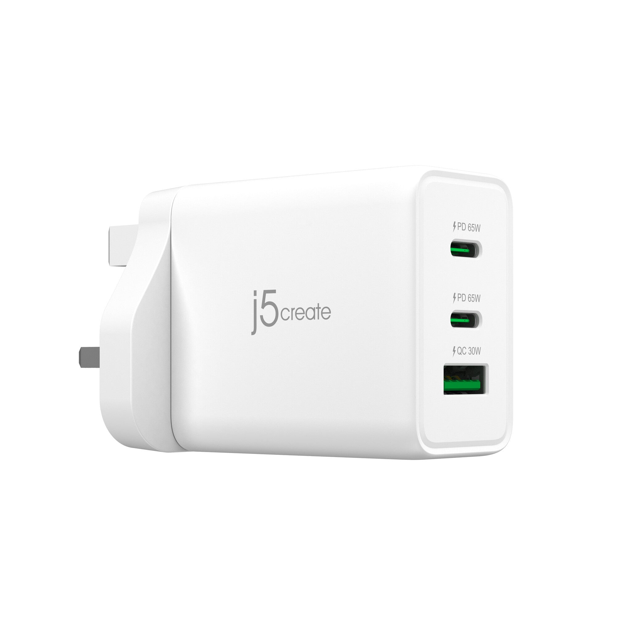 j5create JUP3365F-FN 65W GaN USB-C® 3-Port Charger – UK