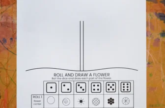 Roll and Draw A Flower – Free Printable