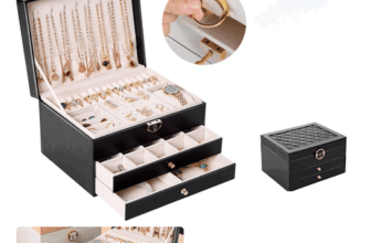 3-layer new large jewelry box drawer cabinet necklace storage box with lock