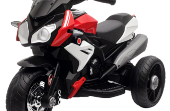 HOMCOM Kids Electric Motorcycle Ride-On Toy 6V Battery Music Horn Lights Red