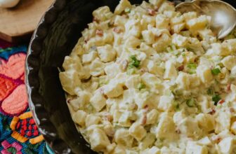 Texas Potato Salad Recipe (With Mustard, Eggs & Pickles)