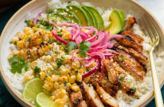 Street Corn Chicken Rice Bowl
