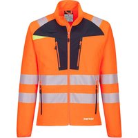 Portwest DX4 Mens Hi Vis Zip Pocket Baselayer Top Orange / Black S