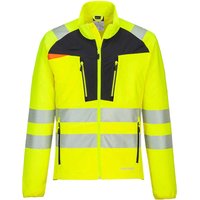 Portwest DX4 Mens Hi Vis Zip Pocket Baselayer Top Yellow / Black 4XL