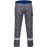 BizFlame Ultra Two Tone Flame Resistant Trousers Grey 30" 31"
