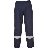 BizFlame Plus Mens Flame Resistant Trousers Navy Blue 2XL 32"