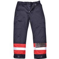 BizFlame Mens Flame Resistant Plus Trousers Navy Blue L 32"